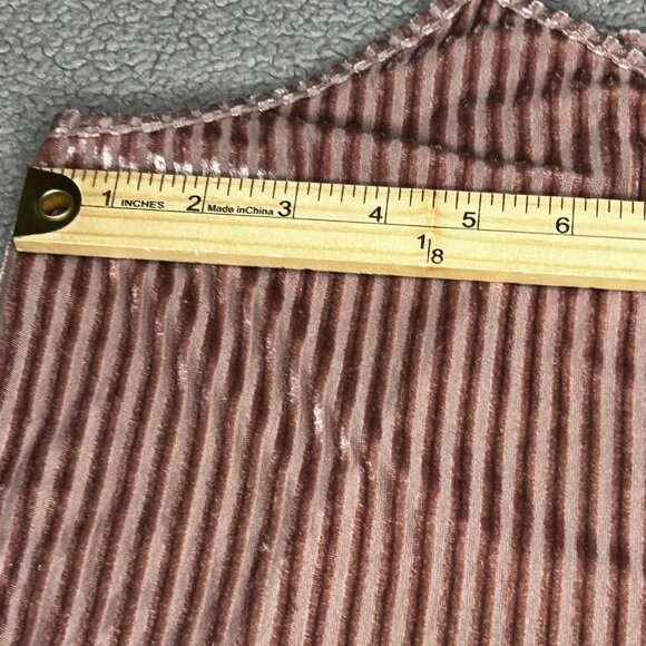 POL Tank Top Womens Large Pink Blush Velvet Fairy Cami Spaghetti Strap V Neck - Picture 5 of 8